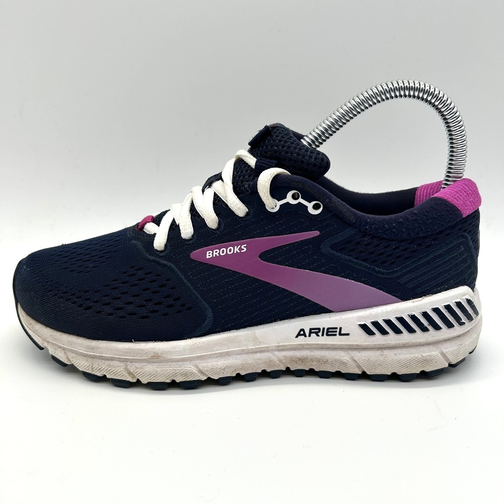 Brooks Ariel 20 Running Shoes Women 6 Navy Purple Stability Sneakers 1203151B491